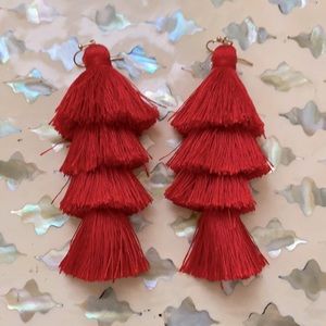 Bauble Bar tiered tassel earrings